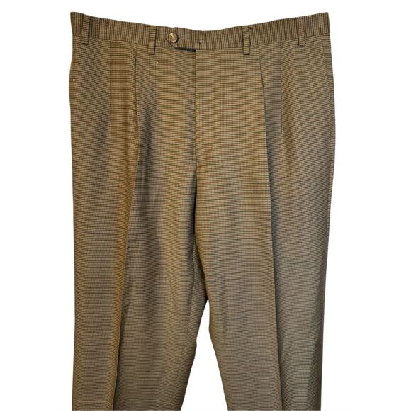 Lauren Ralph Lauren Men’s Pleated Cuffed Dress Pants Sz. 36X30 Small Plaid - Picture 2 of 9